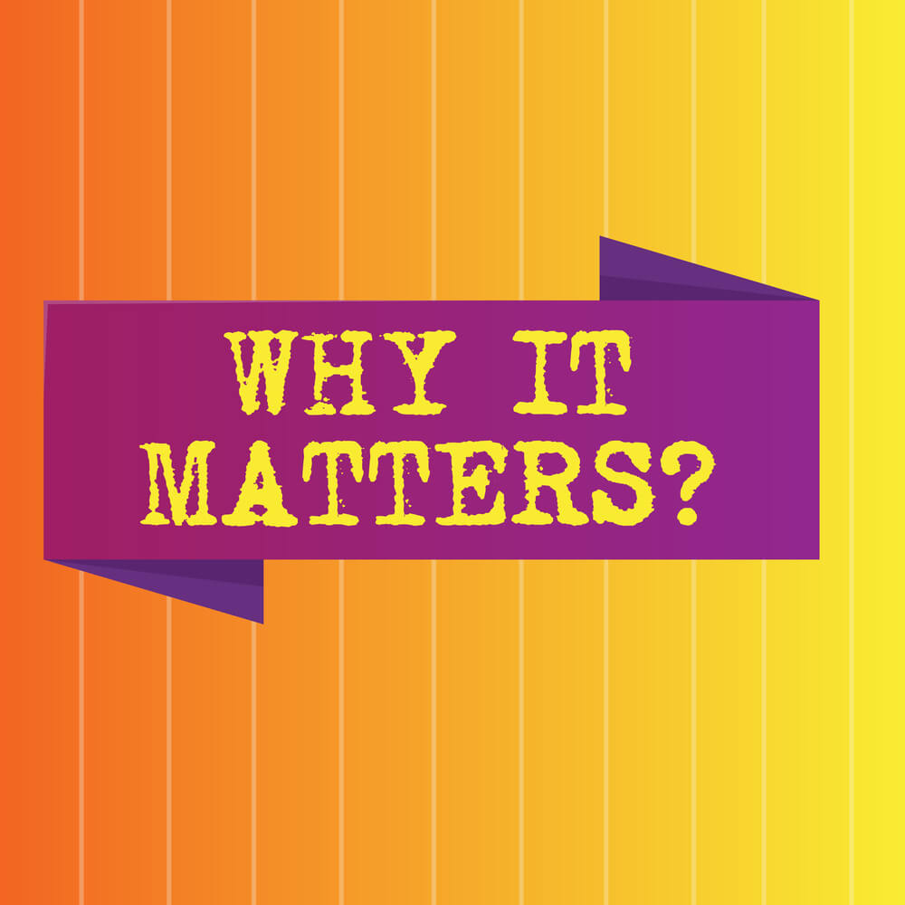 Word, "Why it matters?" in a ribbon.