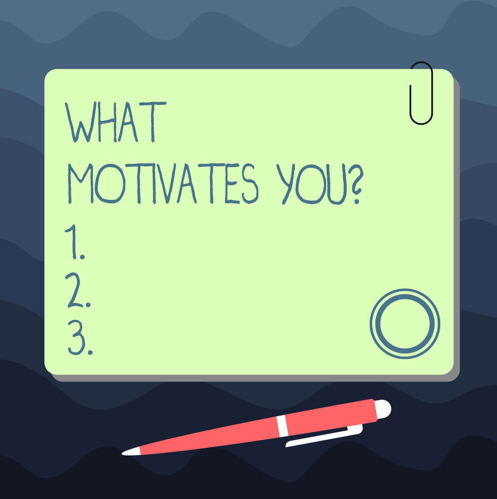 What motivates you> with 3 lines for answers.